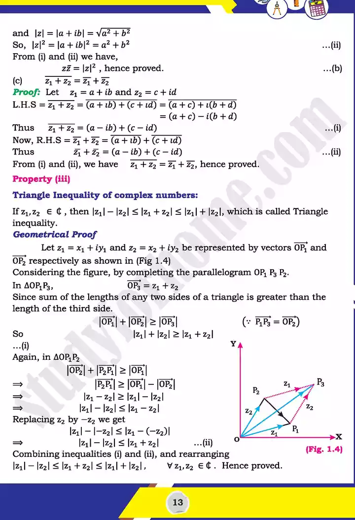 unit 1 complex numbers mathematics 11th text book 13