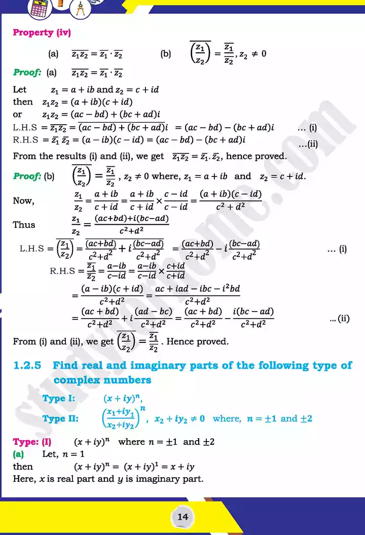 unit 1 complex numbers mathematics 11th text book 14