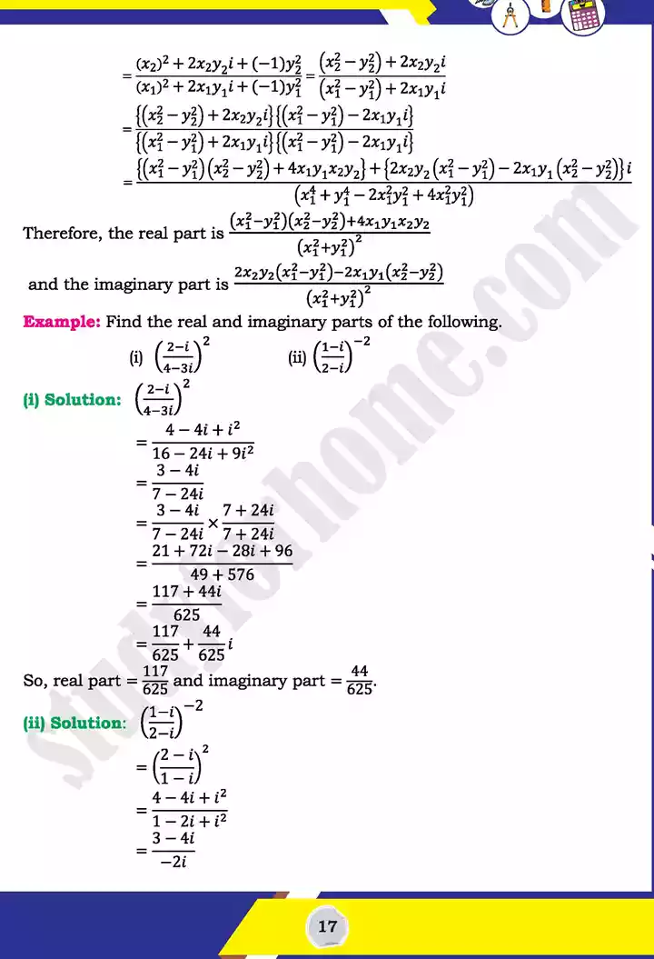 unit 1 complex numbers mathematics 11th text book 17