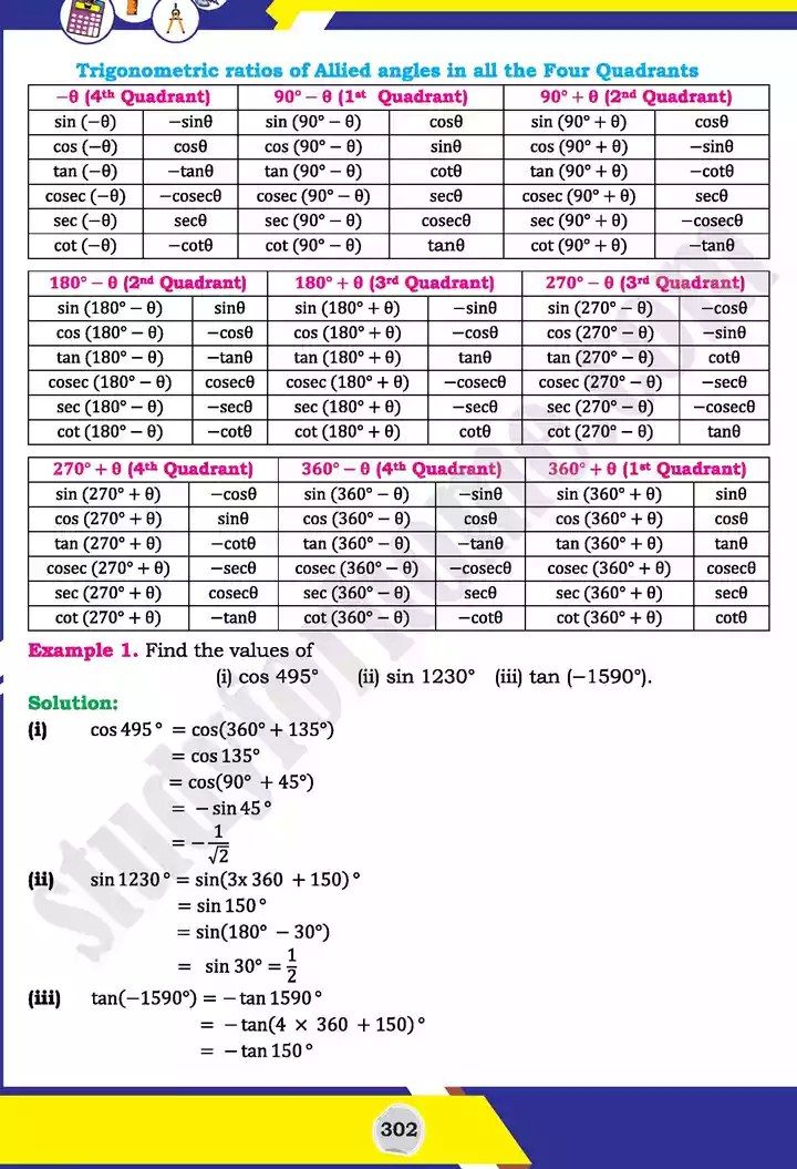 unit 10 trigonometric identities of sum mathematics 11th text book 11