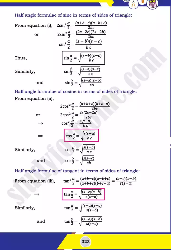 unit 11 application of trigonometry mathematics 11th text book 07