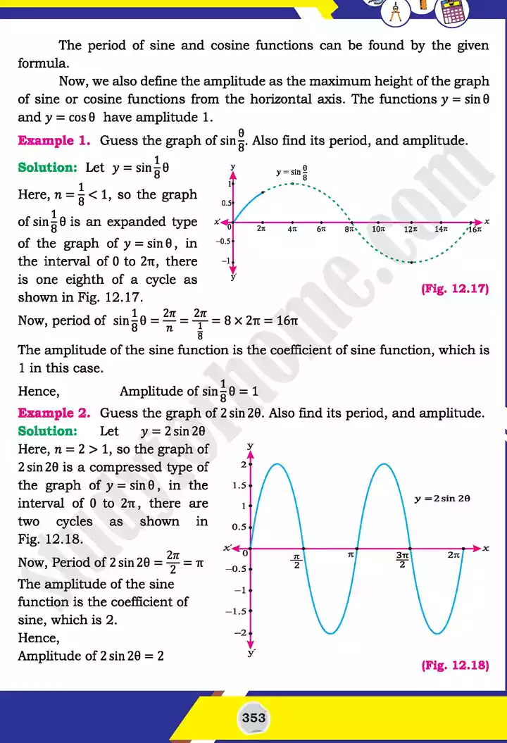 unit 12 graphs of trigonometric mathematics 11th text book 17