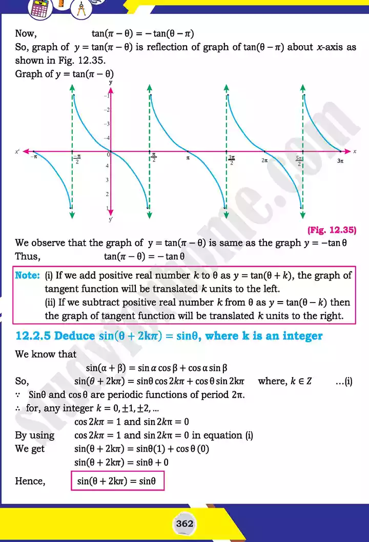 unit 12 graphs of trigonometric mathematics 11th text book 26