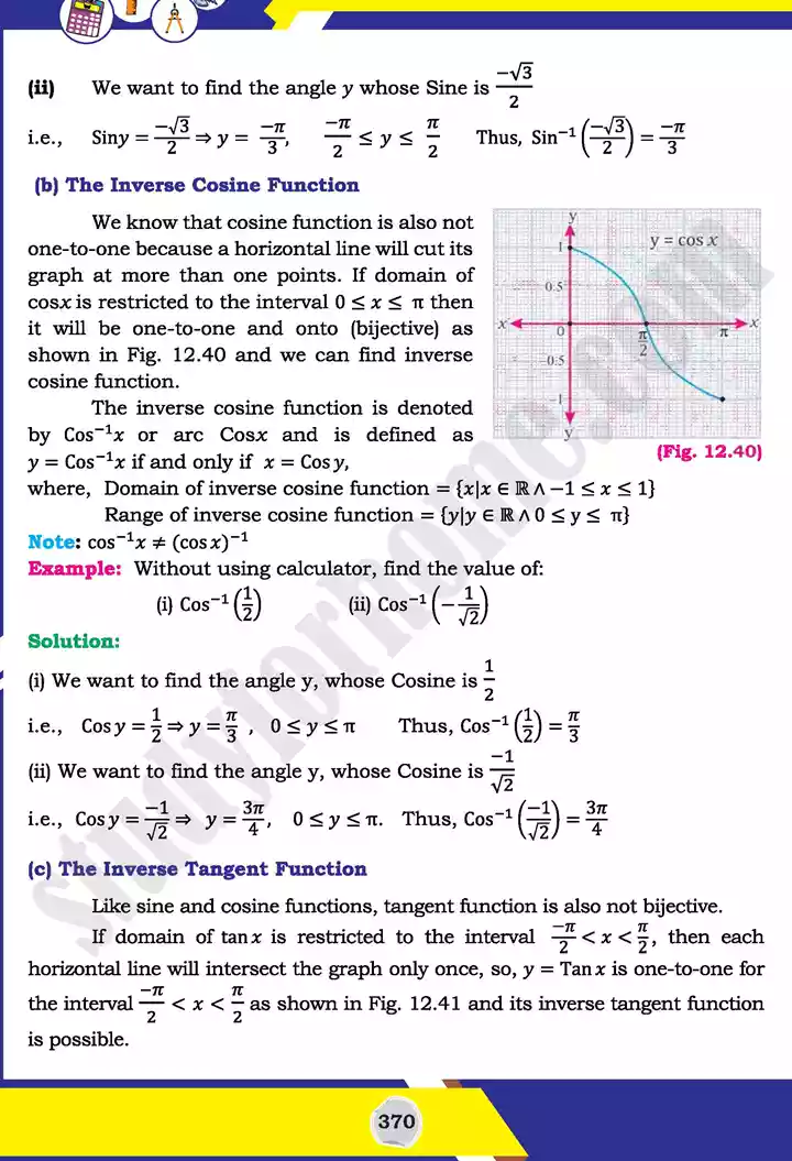 unit 12 graphs of trigonometric mathematics 11th text book 34