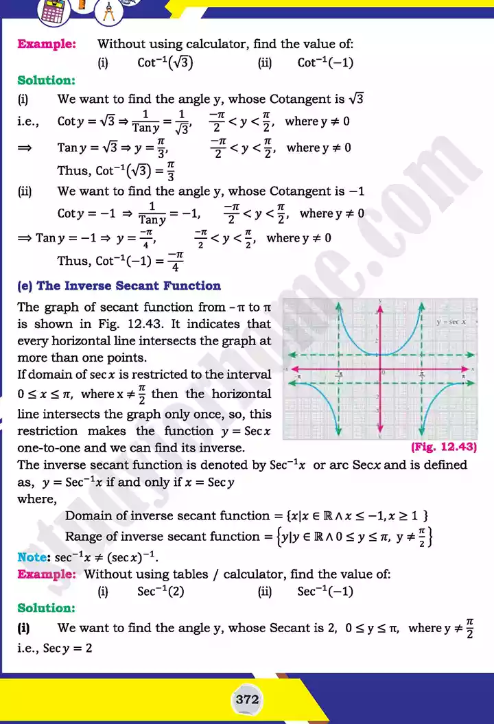 unit 12 graphs of trigonometric mathematics 11th text book 36