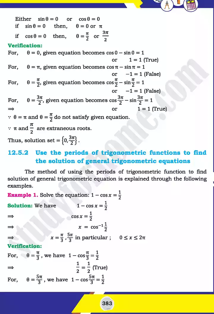 unit 12 graphs of trigonometric mathematics 11th text book 47