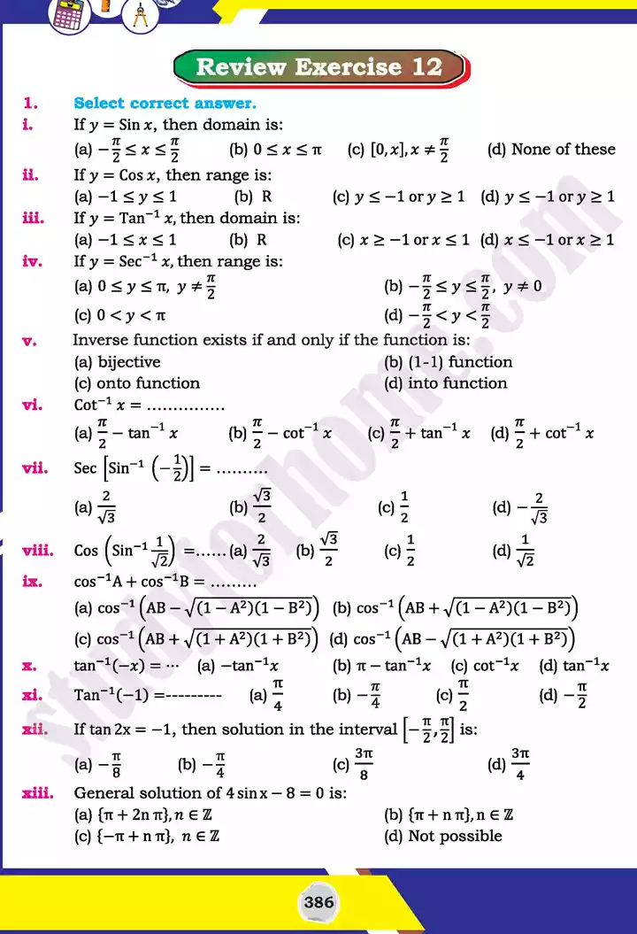 unit 12 graphs of trigonometric mathematics 11th text book 50