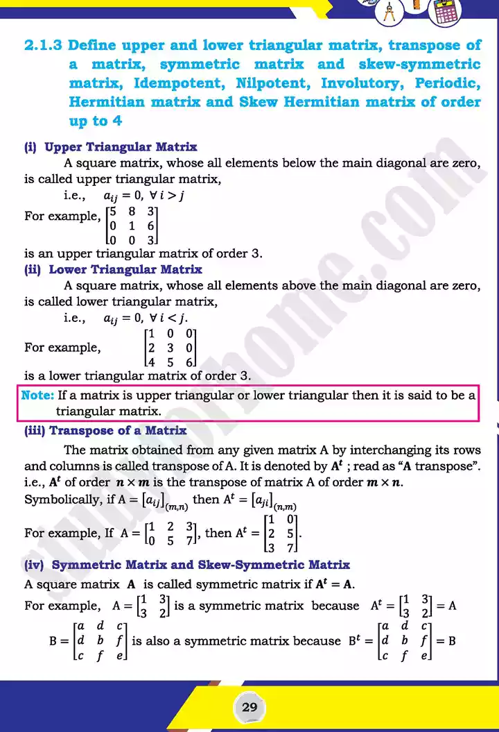 unit 2 matrices and determinants mathematics 11th text book 05