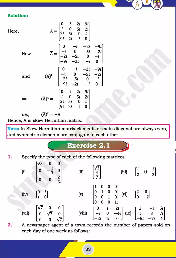 unit 2 matrices and determinants mathematics 11th text book 09