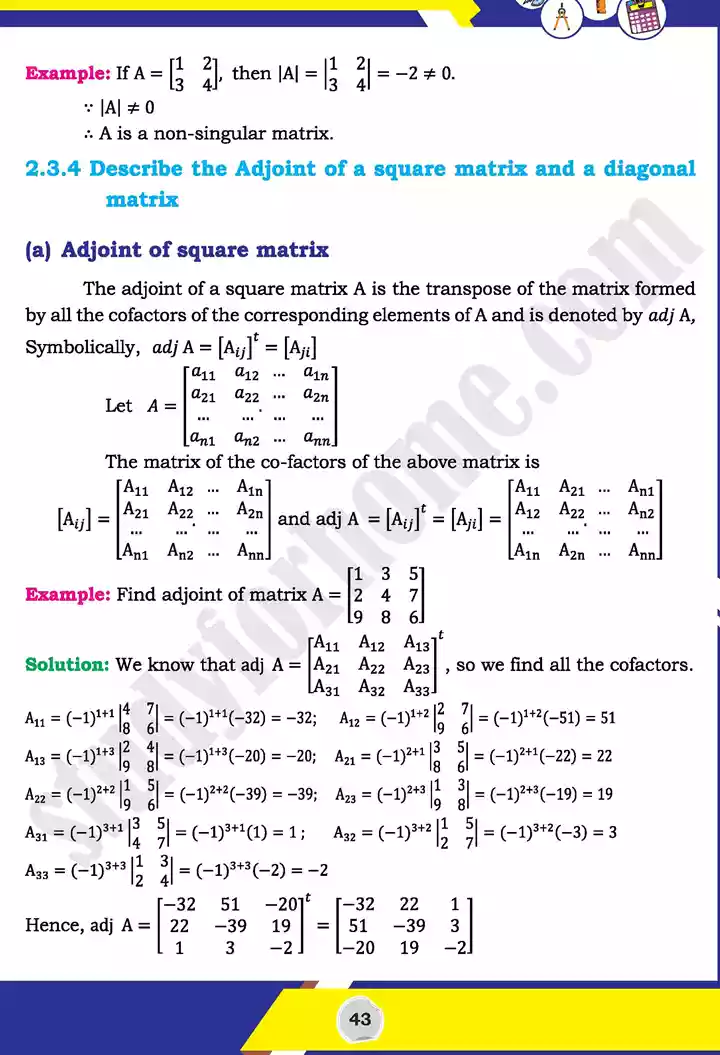 unit 2 matrices and determinants mathematics 11th text book 19