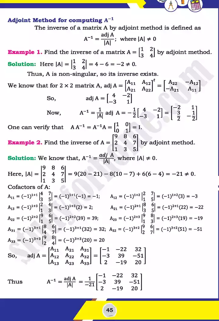 unit 2 matrices and determinants mathematics 11th text book 21