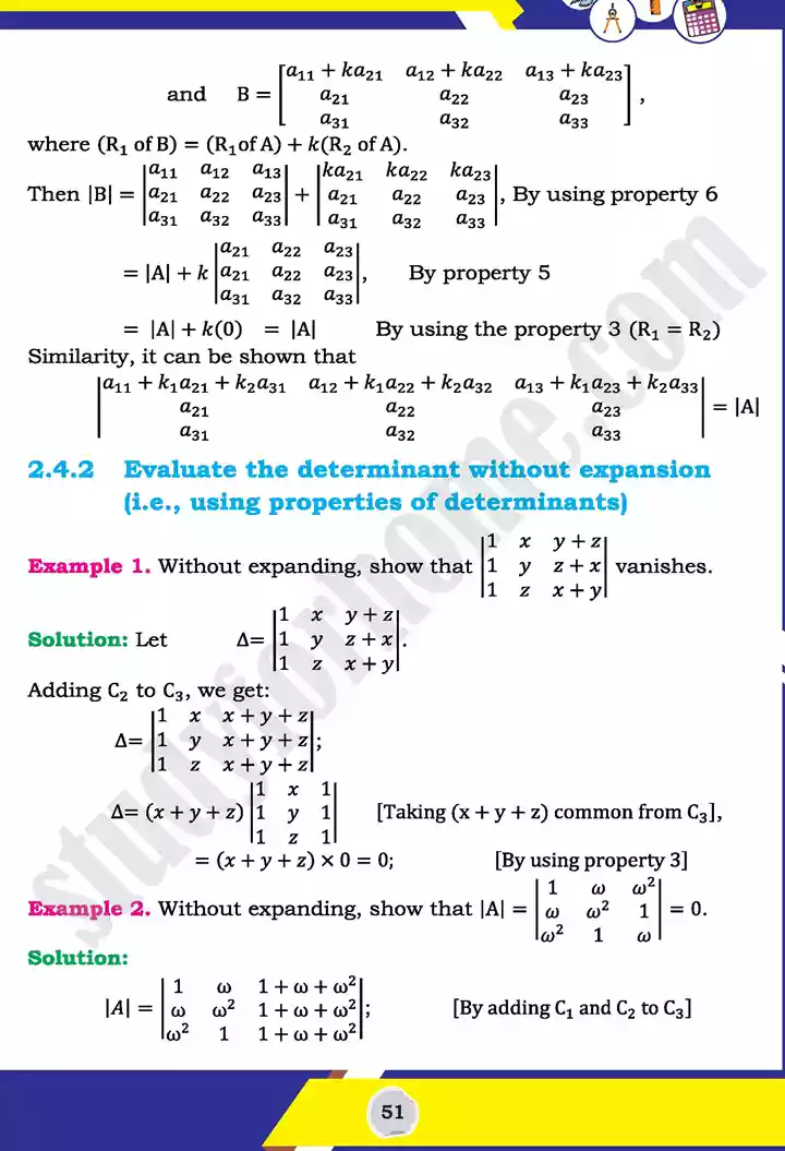 unit 2 matrices and determinants mathematics 11th text book 27