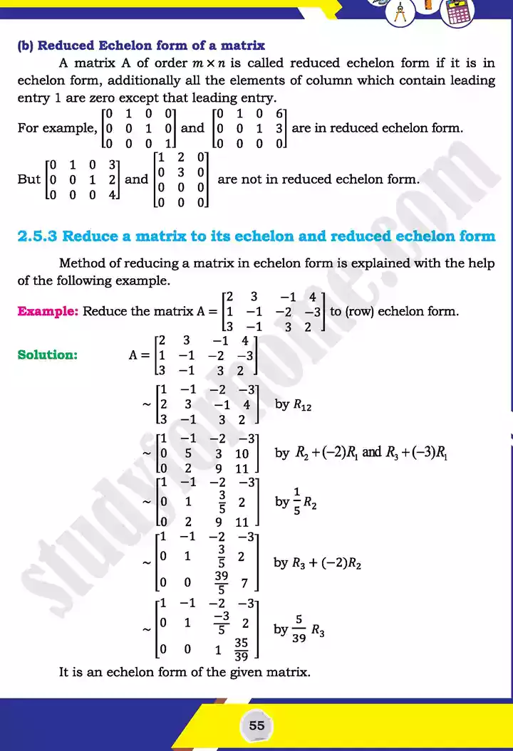 unit 2 matrices and determinants mathematics 11th text book 31