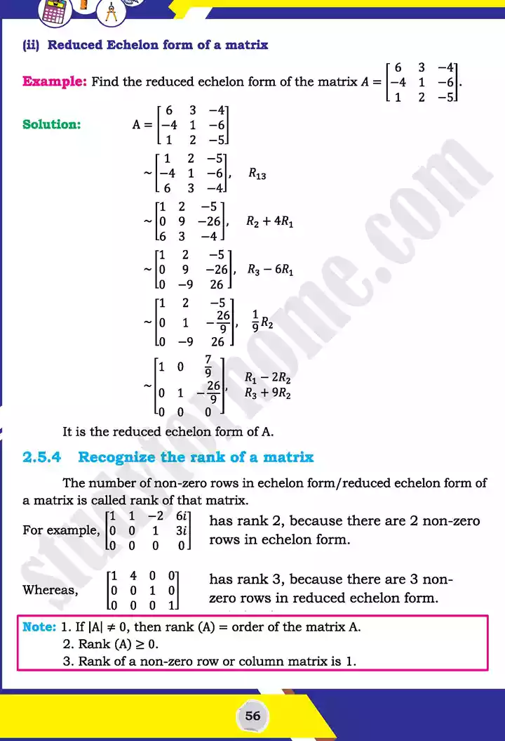 unit 2 matrices and determinants mathematics 11th text book 32