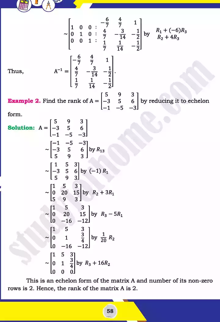 unit 2 matrices and determinants mathematics 11th text book 34