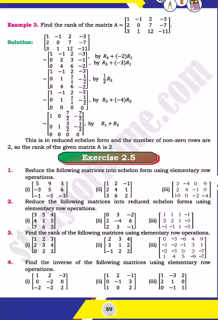 unit 2 matrices and determinants mathematics 11th text book 35