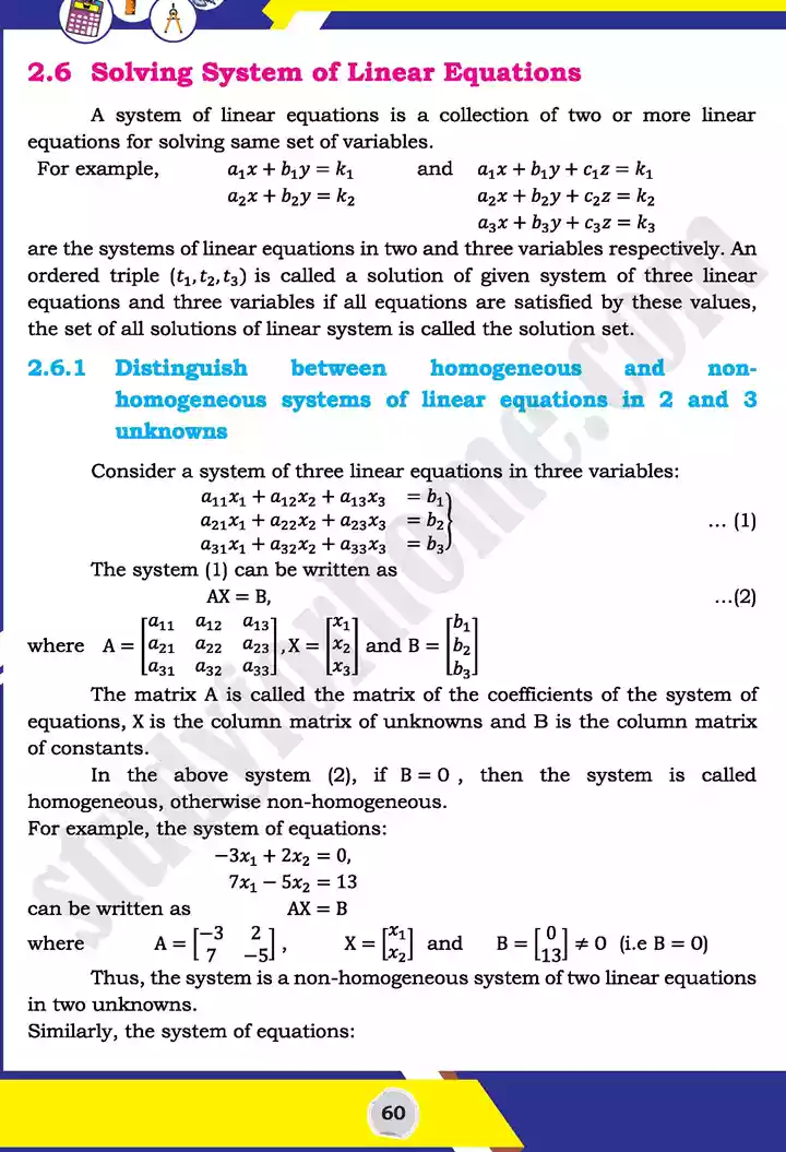 unit 2 matrices and determinants mathematics 11th text book 36