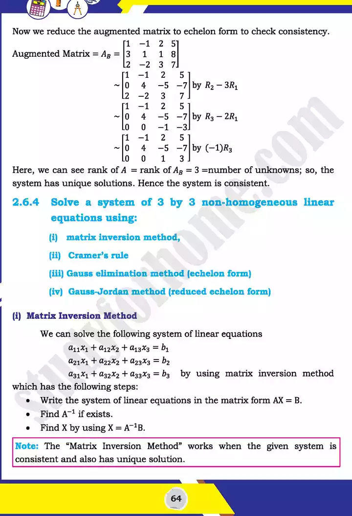 unit 2 matrices and determinants mathematics 11th text book 40