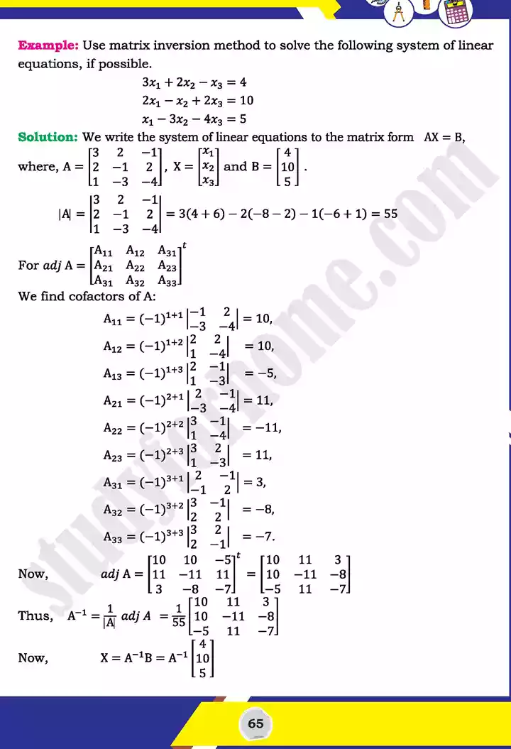 unit 2 matrices and determinants mathematics 11th text book 41