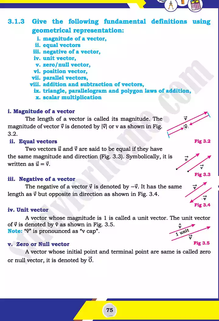 unit 3 vectors mathematics 11th text book 02