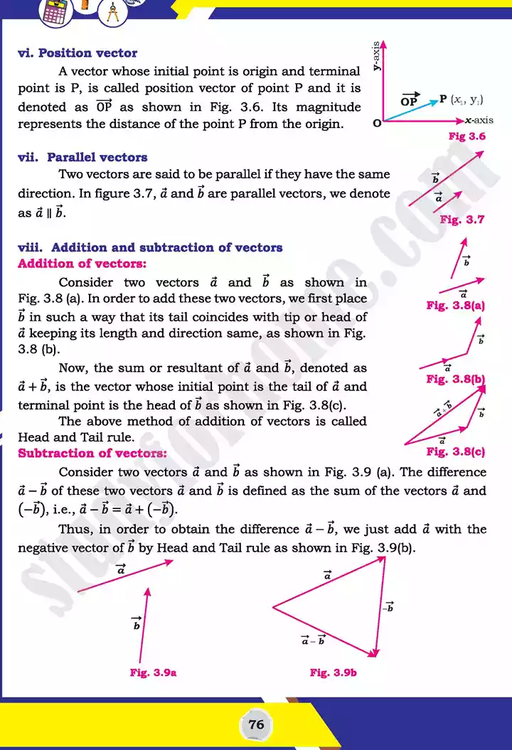 unit 3 vectors mathematics 11th text book 03