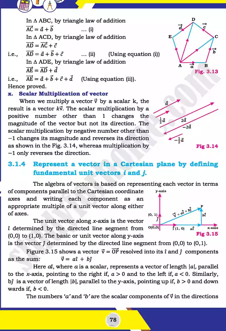 unit 3 vectors mathematics 11th text book 05