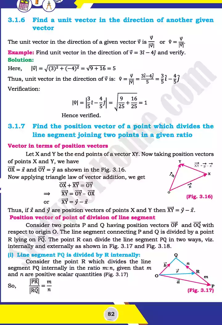 unit 3 vectors mathematics 11th text book 09