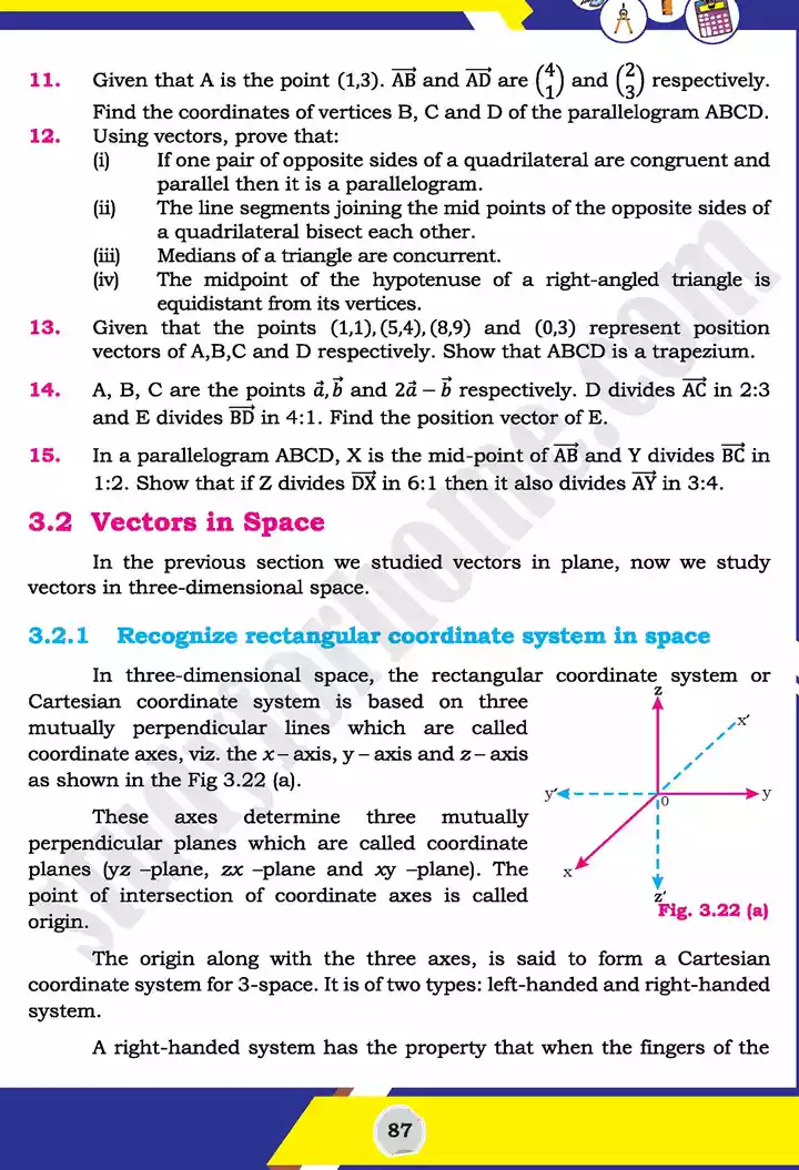 unit 3 vectors mathematics 11th text book 14