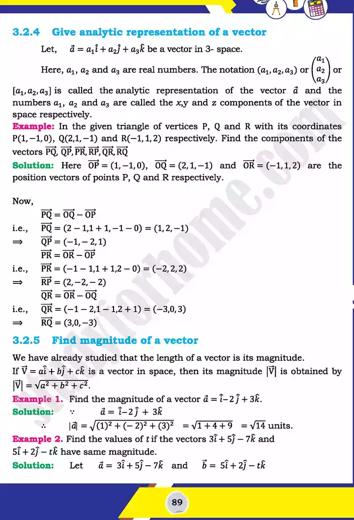 unit 3 vectors mathematics 11th text book 16