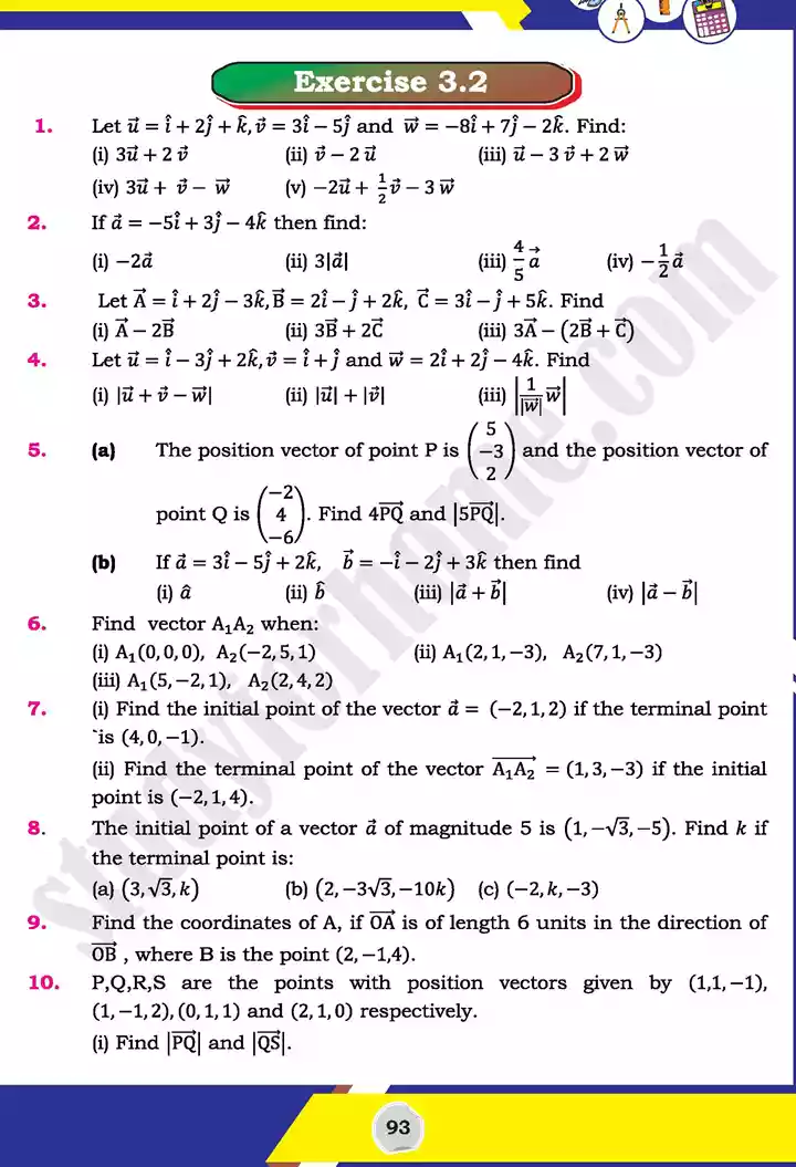 unit 3 vectors mathematics 11th text book 20