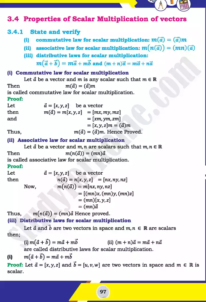 unit 3 vectors mathematics 11th text book 24