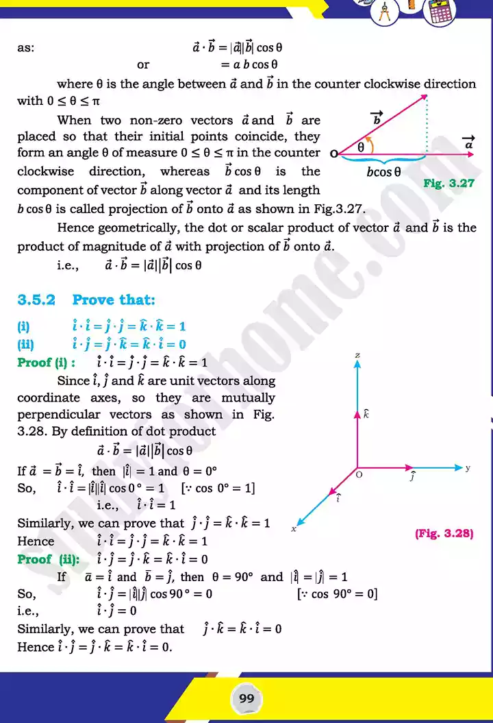 unit 3 vectors mathematics 11th text book 26