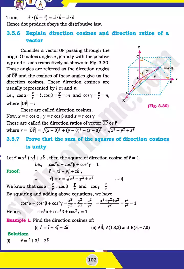 unit 3 vectors mathematics 11th text book 29