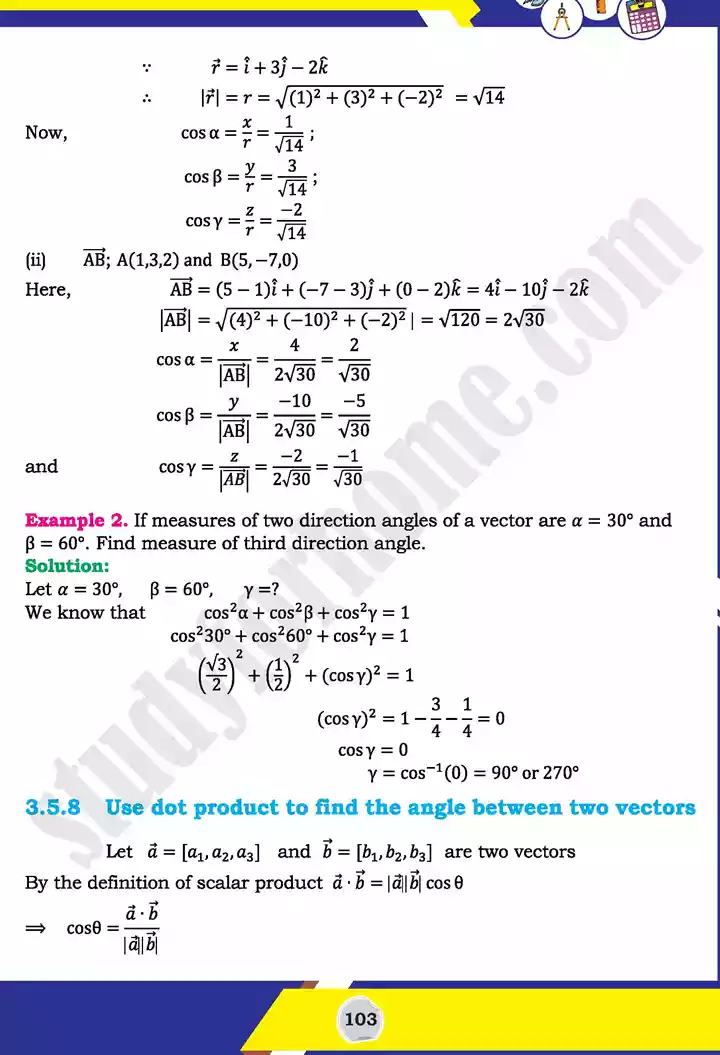 unit 3 vectors mathematics 11th text book 30