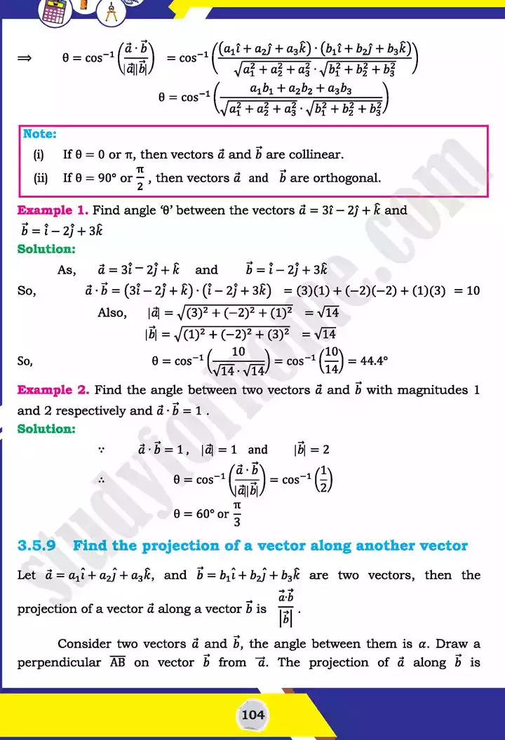 unit 3 vectors mathematics 11th text book 31