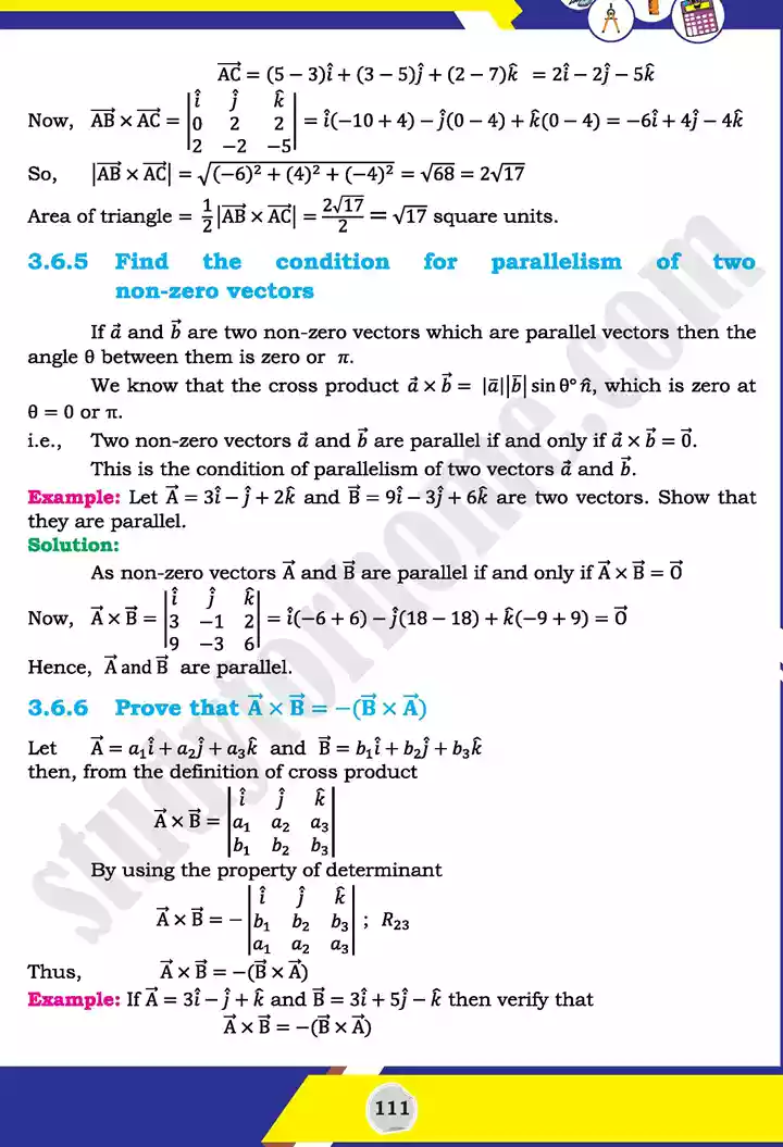 unit 3 vectors mathematics 11th text book 38