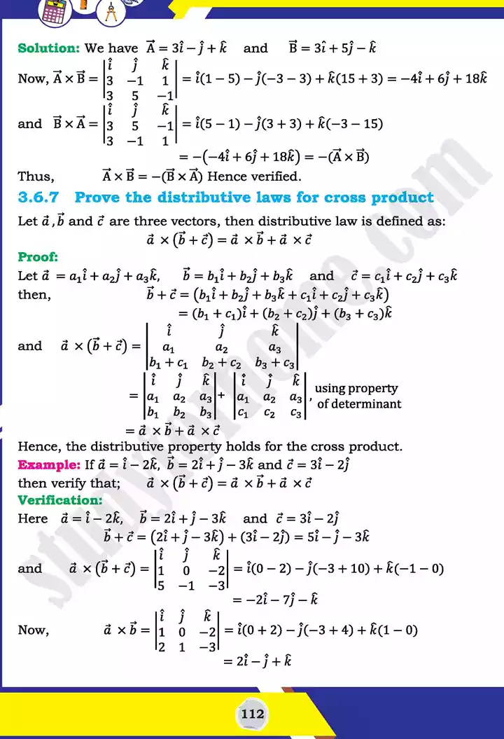 unit 3 vectors mathematics 11th text book 39