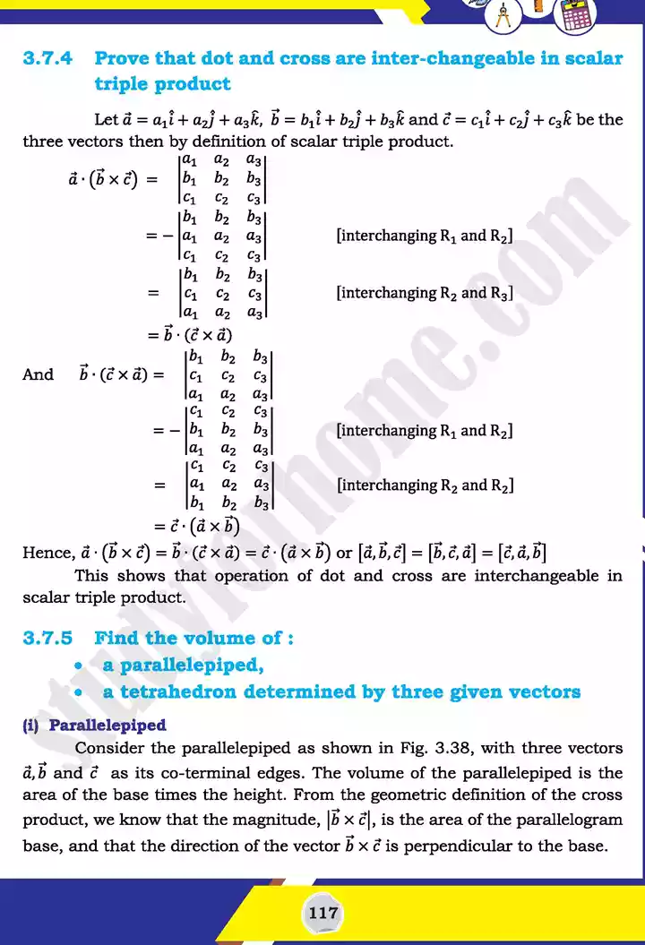 unit 3 vectors mathematics 11th text book 44