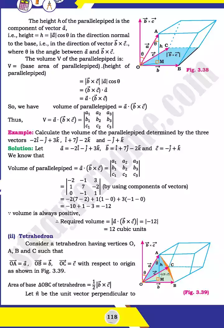 unit 3 vectors mathematics 11th text book 45