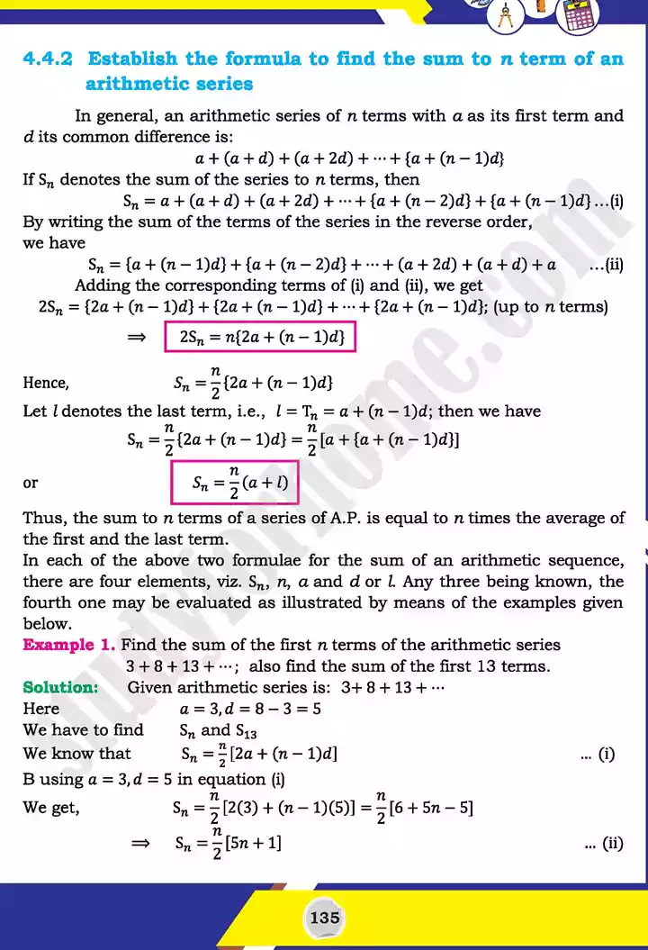 unit 4 sequences and series mathematics 11th text book 12