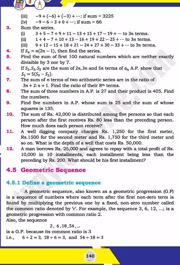 unit 4 sequences and series mathematics 11th text book 17