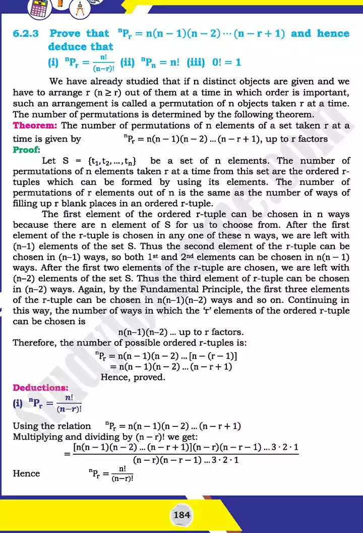 unit 6 permutation combination and probability mathematics 11th text book 06