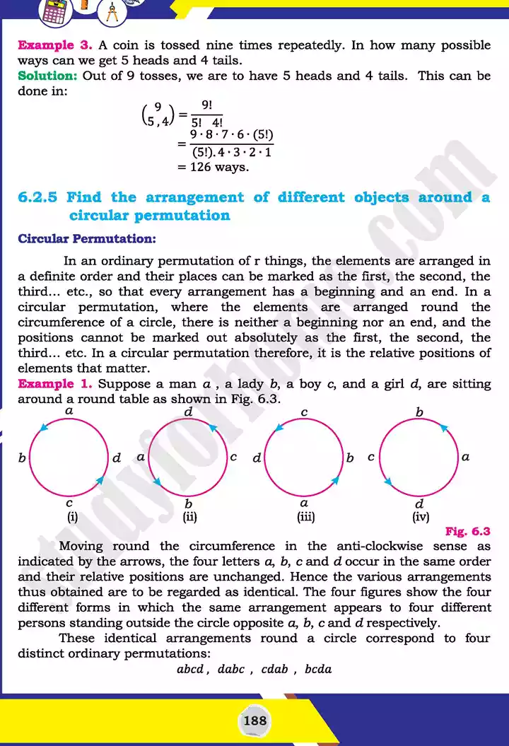 unit 6 permutation combination and probability mathematics 11th text book 10