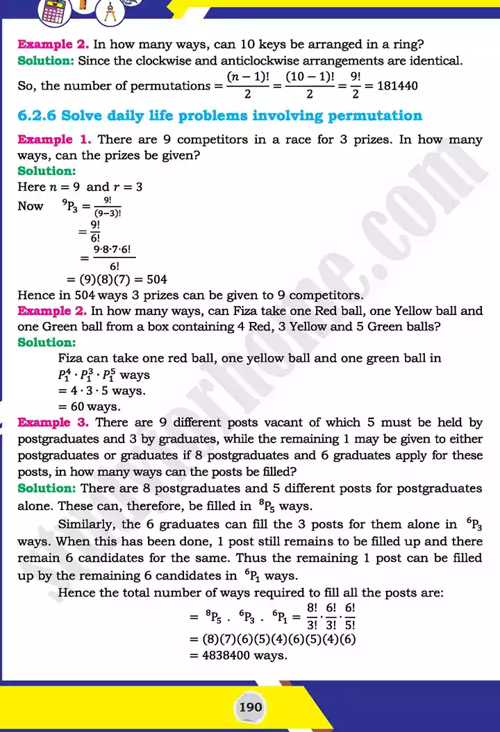 unit 6 permutation combination and probability mathematics 11th text book 12