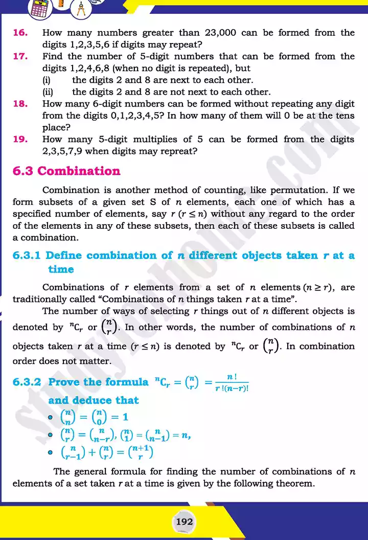 unit 6 permutation combination and probability mathematics 11th text book 14