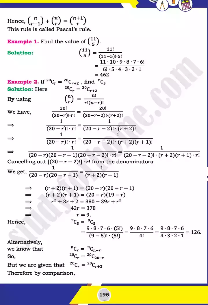 unit 6 permutation combination and probability mathematics 11th text book 17