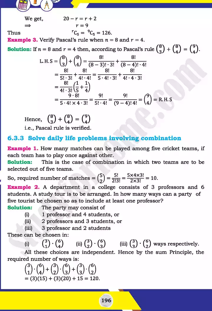 unit 6 permutation combination and probability mathematics 11th text book 18