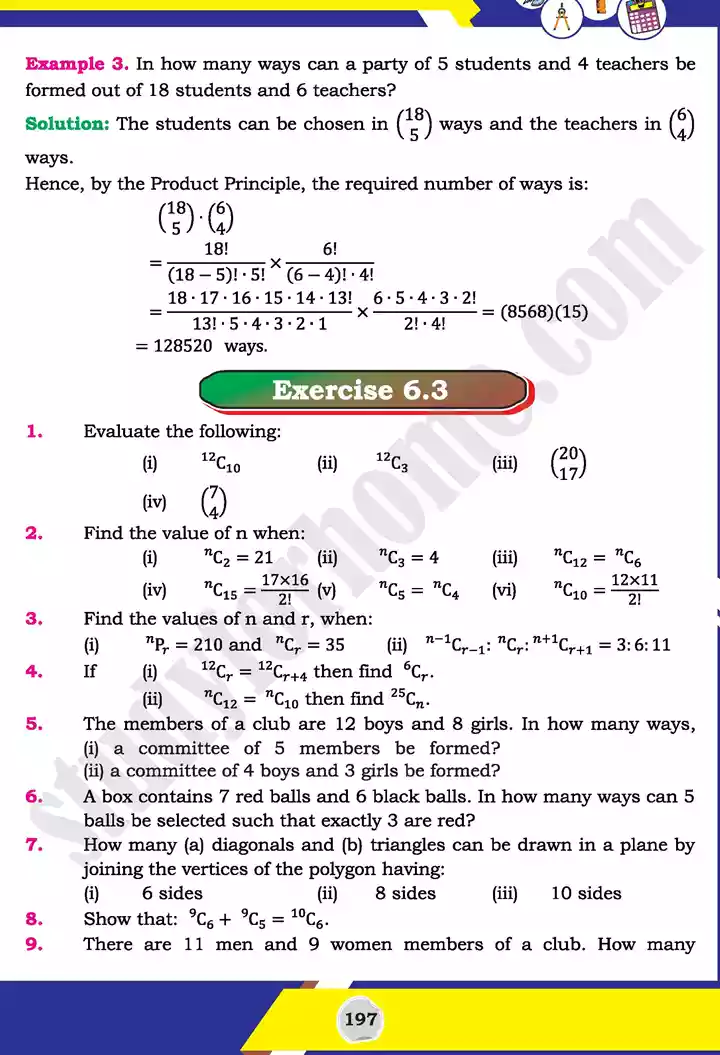 unit 6 permutation combination and probability mathematics 11th text book 19