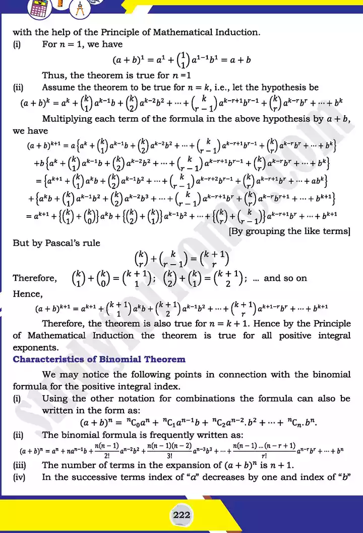 unit 7 mathematical induction and binomial theorem mathematics 11th text book 09