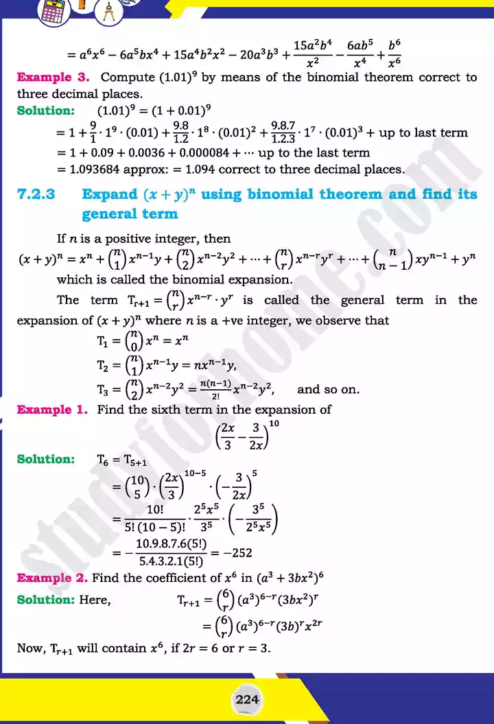 unit 7 mathematical induction and binomial theorem mathematics 11th text book 11